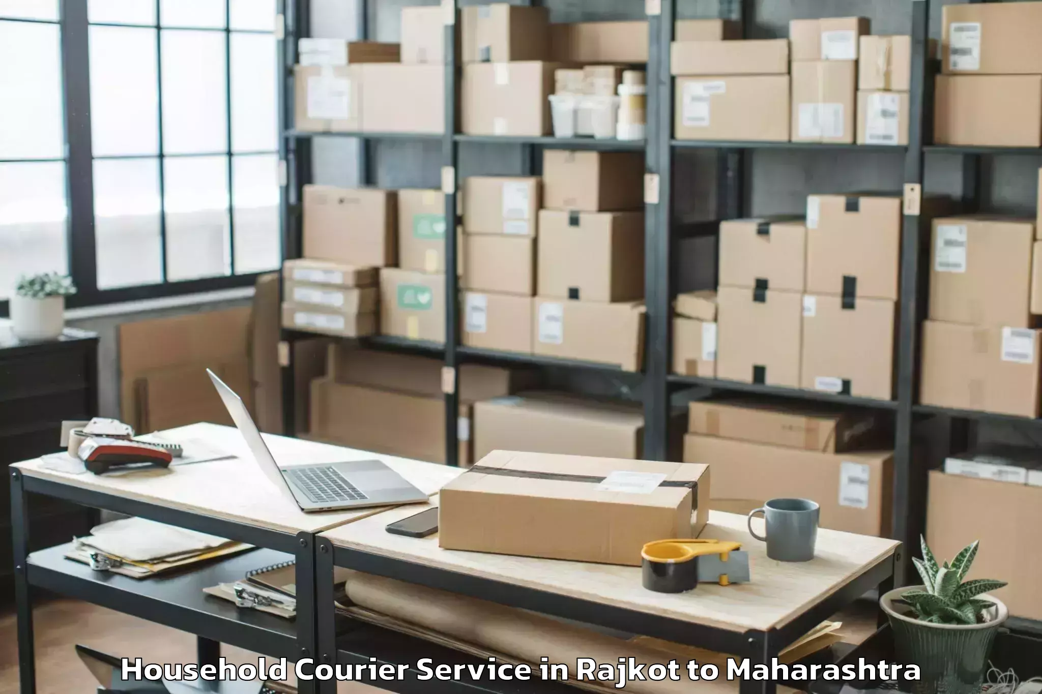 Quality Rajkot to Gondwana University Gadchiroli Household Courier